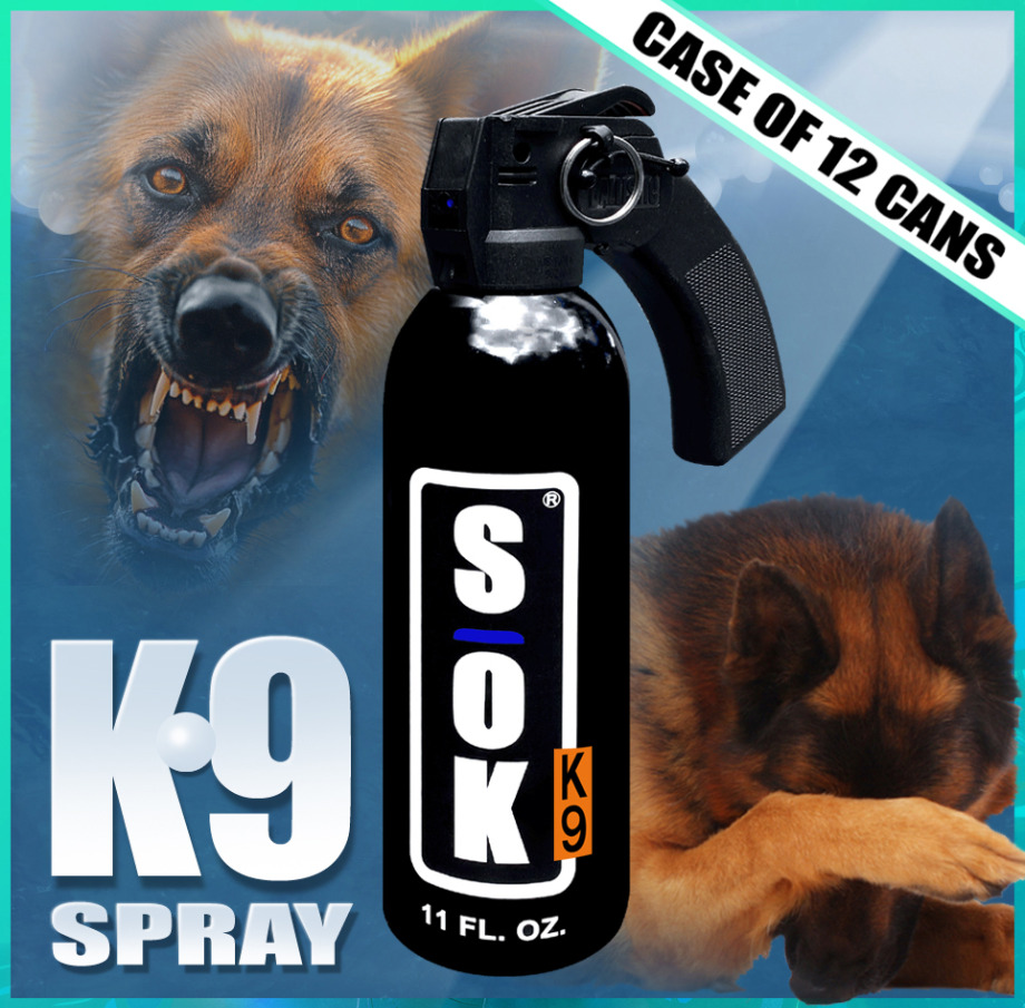 SOK K9 Defense Spray Case of 12 With Trigger 11 FLOZ Each Lethal Defense Alternative 