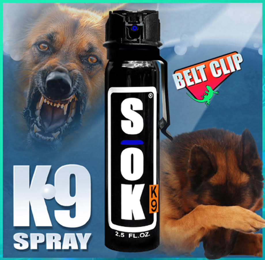 SOK-MK4-K9-BC Animal Control and Defense Spray 2.5 FLOZ WITH BELT CLIP Lethal Defense Alternative 